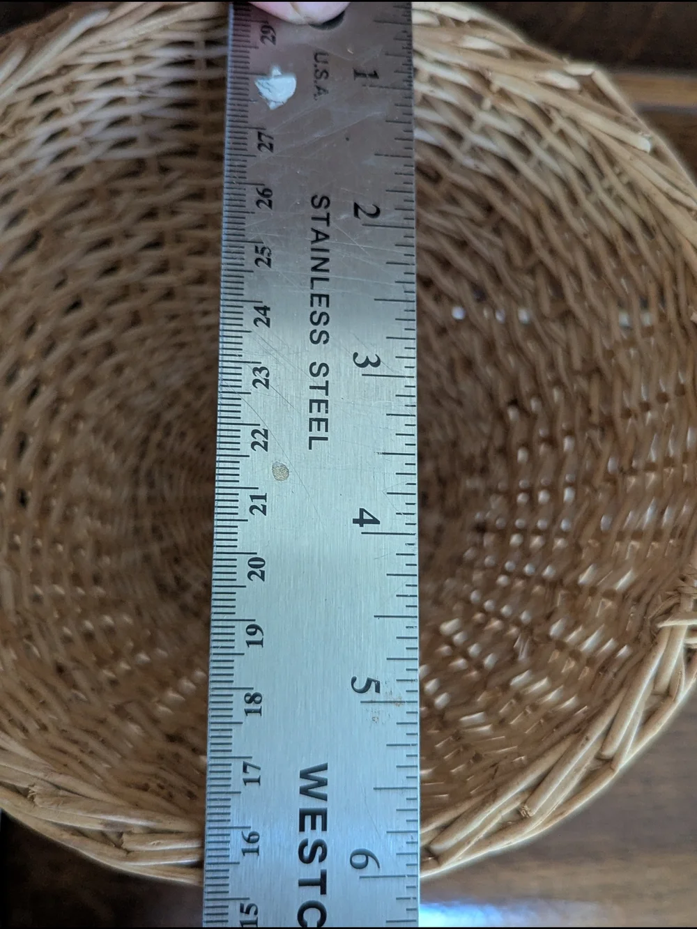 Folk Art Mini Woven Wicker Baskets - Set of 3